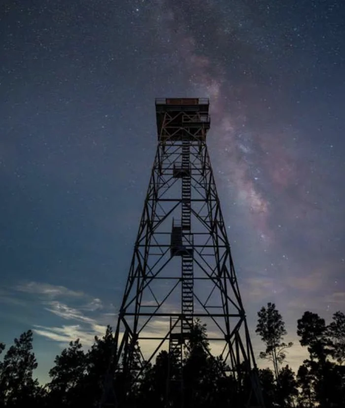 Milky Way shot under a tower deep in the 500 square mile Ocala National Forest by Dave Miller